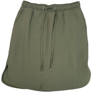 Ann Taylor Petite Dark Green Drawstring Jogger Skirt. Size XXSP